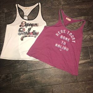Hollister racerback tank tops